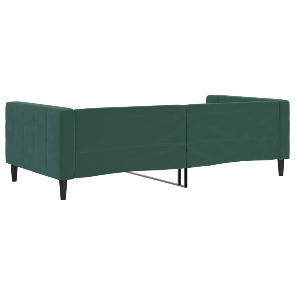 Letto da Giorno Verde Scuro 100x200 cm in Velluto - homemem39