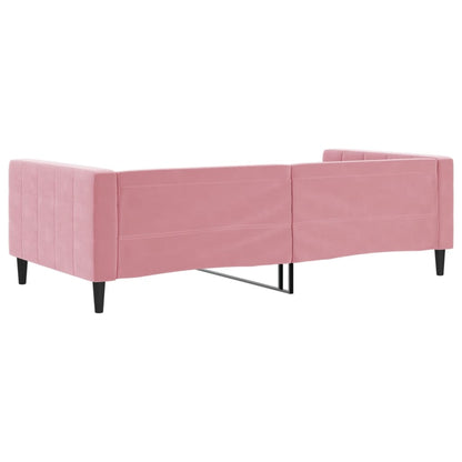 Letto da Giorno Rosa 100x200 cm in Velluto - homemem39
