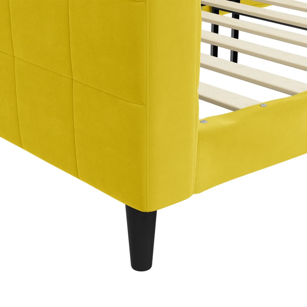 Letto da Giorno Giallo 100x200 cm in Velluto - homemem39
