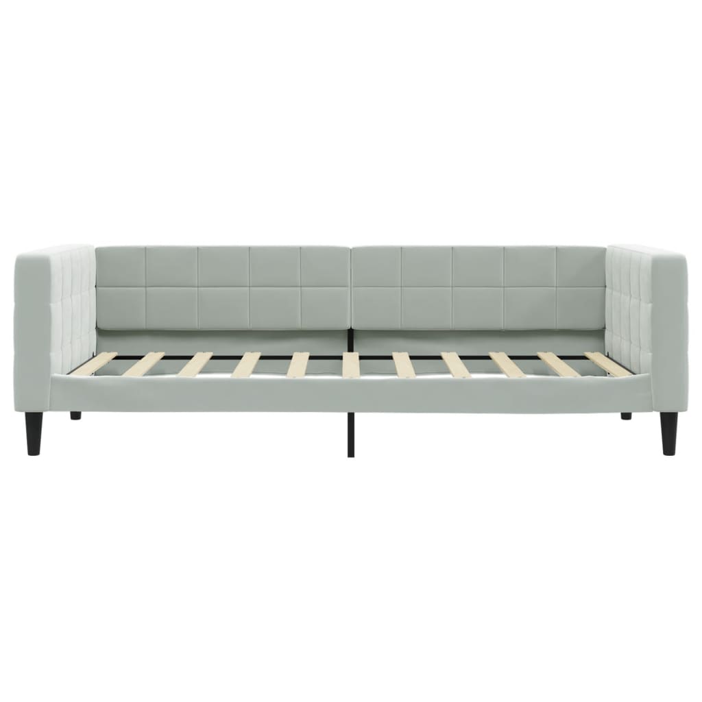 Letto da Giorno Grigio Chiaro 90x190 cm in Velluto - homemem39