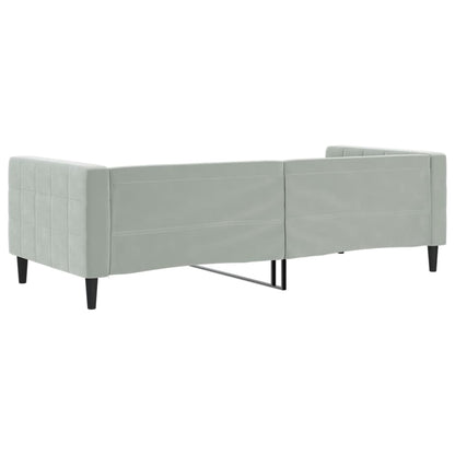 Letto da Giorno Grigio Chiaro 90x190 cm in Velluto - homemem39