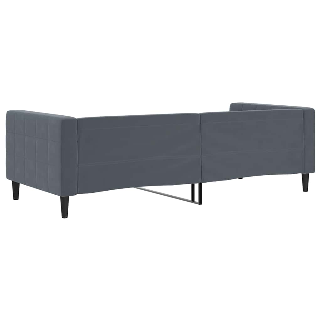 Letto da Giorno Grigio Scuro 90x190 cm in Velluto - homemem39
