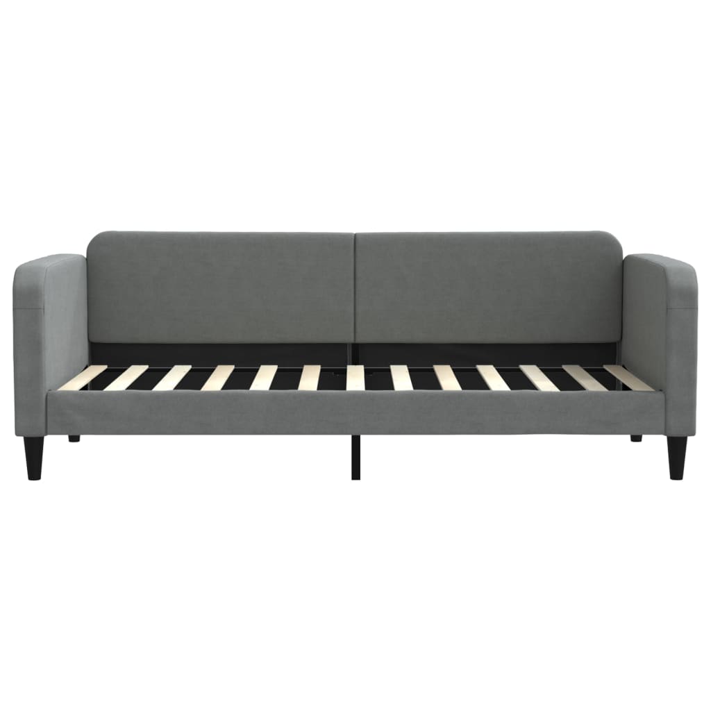 Letto da Giorno Grigio Scuro 80x200 cm in Tessuto