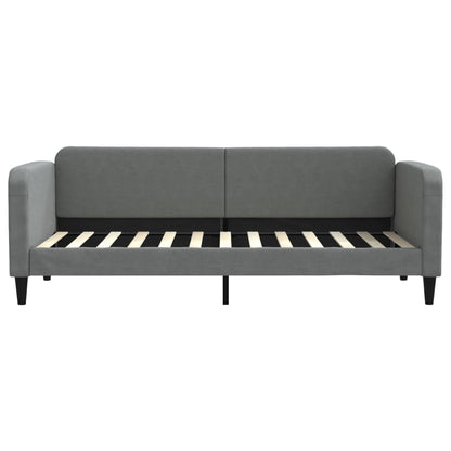 Letto da Giorno Grigio Scuro 80x200 cm in Tessuto