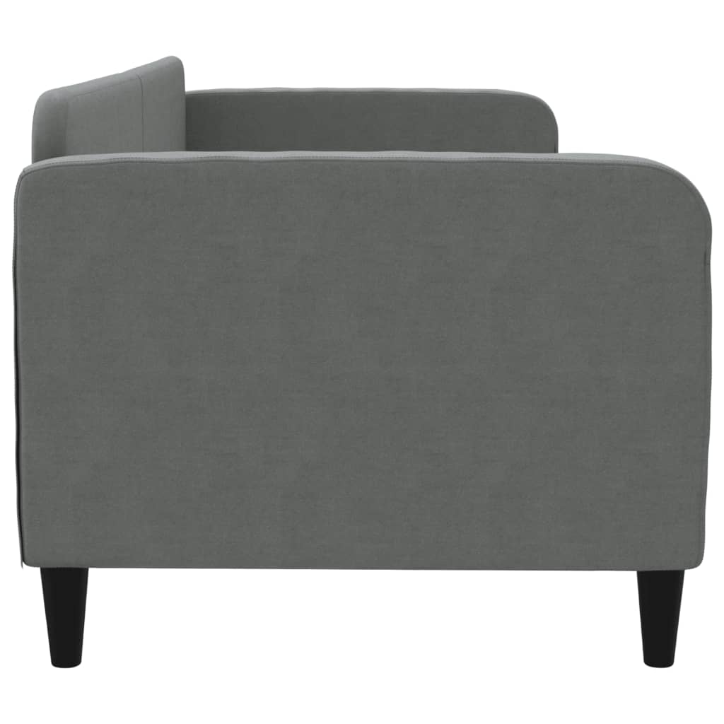 Letto da Giorno Grigio Scuro 80x200 cm in Tessuto