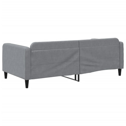 Letto da Giorno Grigio Chiaro 100x200 cm in Tessuto
