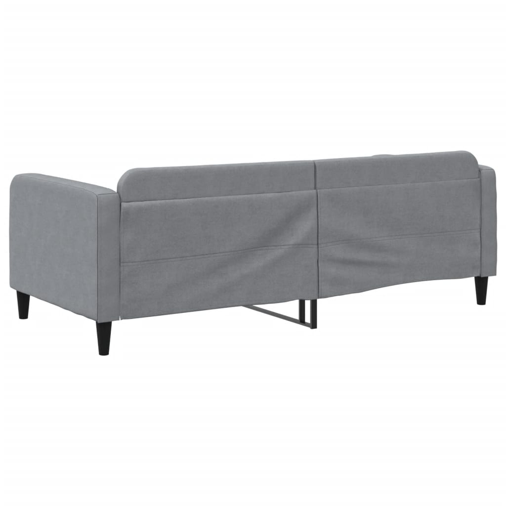 Letto da Giorno Grigio Chiaro 90x190 cm in Tessuto