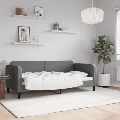 Letto da Giorno Grigio Scuro 90x190 cm in Tessuto - homemem39