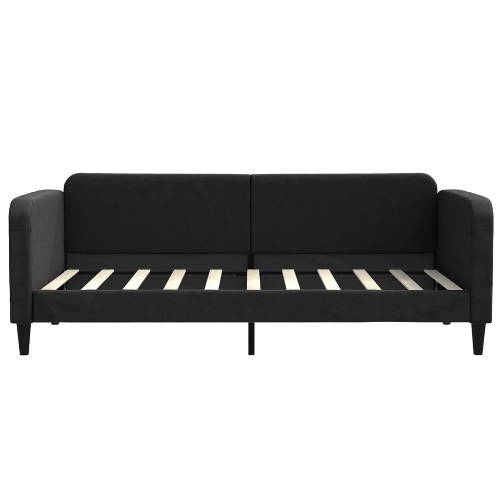 Letto da Giorno Nero 90x190 cm in Tessuto - homemem39