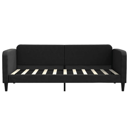 Letto da Giorno Nero 90x190 cm in Tessuto - homemem39