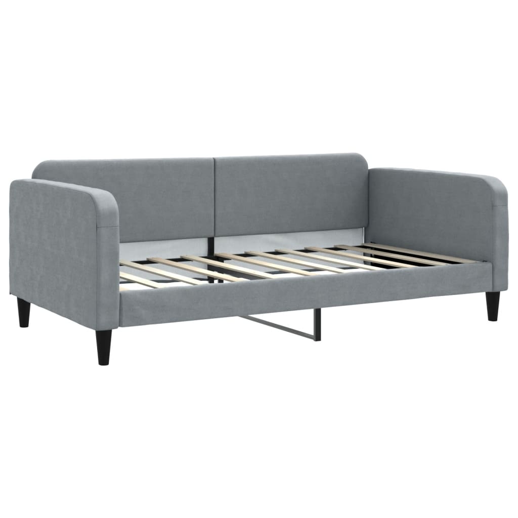 Letto da Giorno Grigio Chiaro 100x190 cm in Tessuto | homemem39