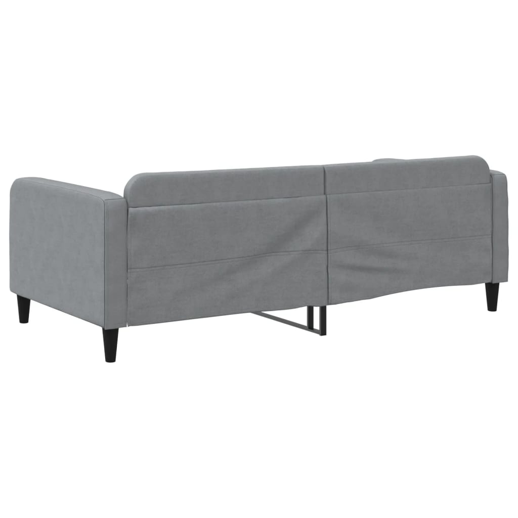 Letto da Giorno Grigio Chiaro 100x190 cm in Tessuto | homemem39