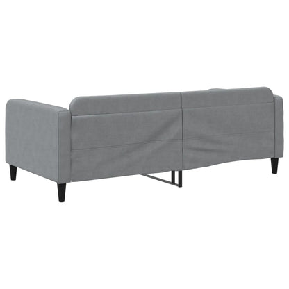 Letto da Giorno Grigio Chiaro 100x190 cm in Tessuto | homemem39