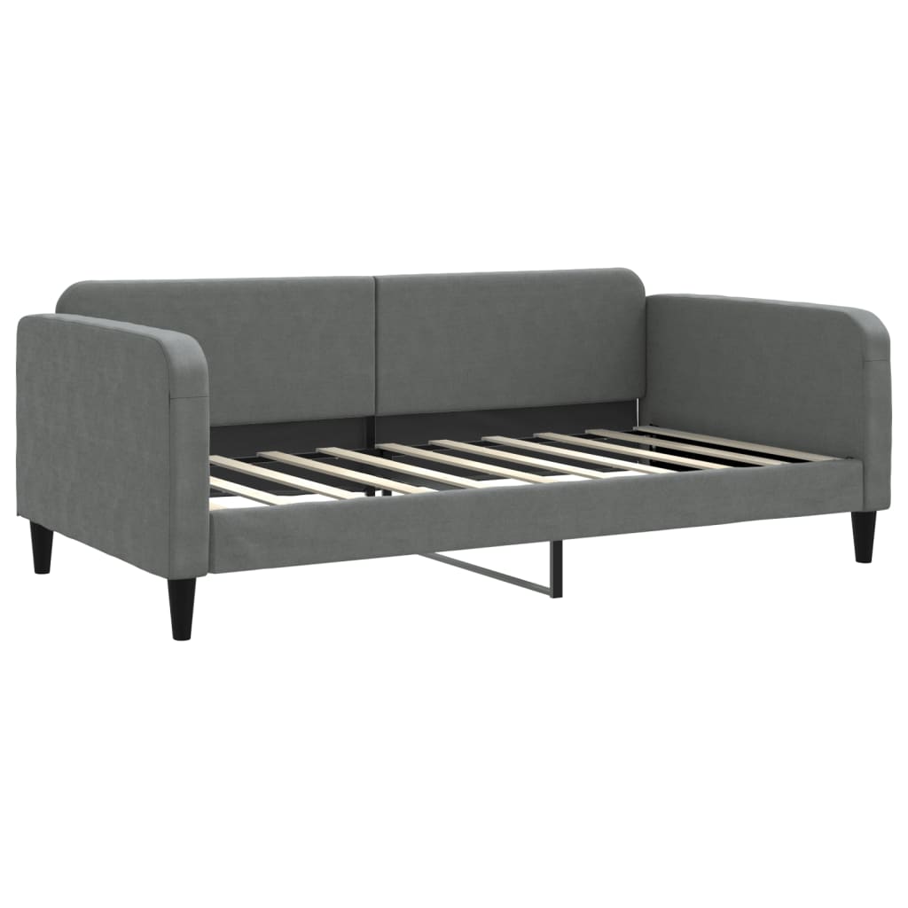 Letto da Giorno Grigio Scuro 100x190 cm in Tessuto | homemem39