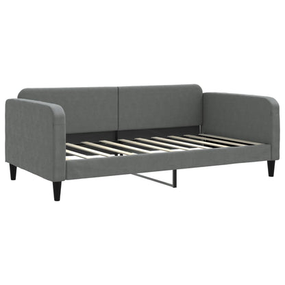 Letto da Giorno Grigio Scuro 100x190 cm in Tessuto | homemem39