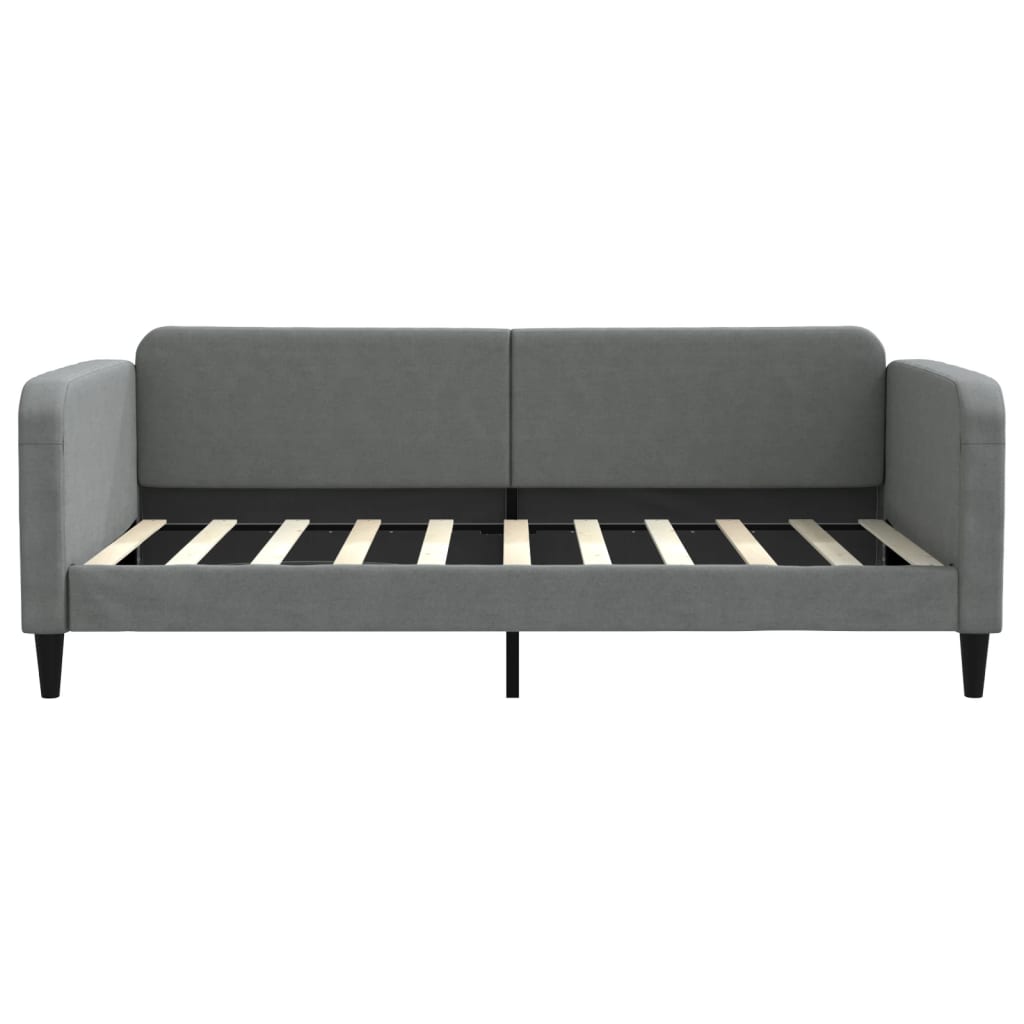 Letto da Giorno Grigio Scuro 100x190 cm in Tessuto | homemem39