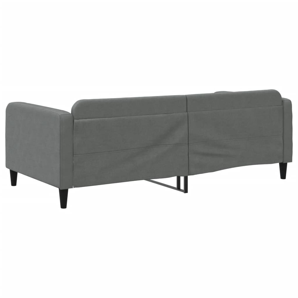 Letto da Giorno Grigio Scuro 100x190 cm in Tessuto | homemem39