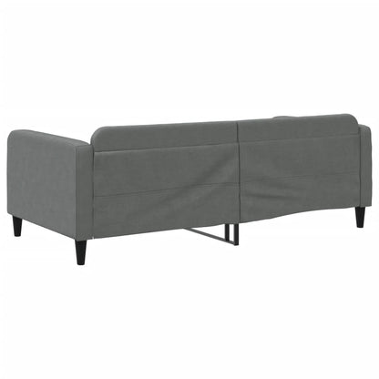 Letto da Giorno Grigio Scuro 100x190 cm in Tessuto | homemem39