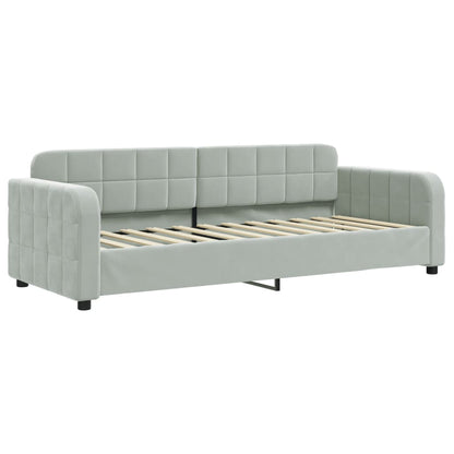 Letto da Giorno Grigio Chiaro 80x200 cm in Velluto - homemem39