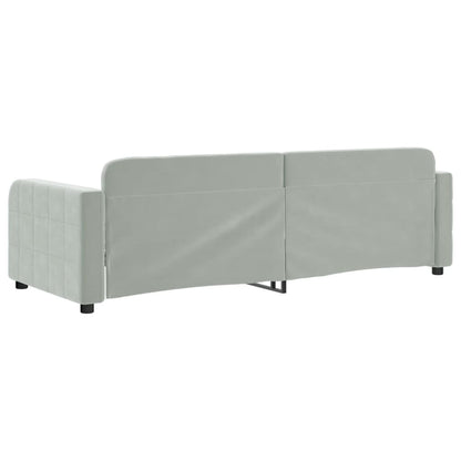 Letto da Giorno Grigio Chiaro 80x200 cm in Velluto - homemem39