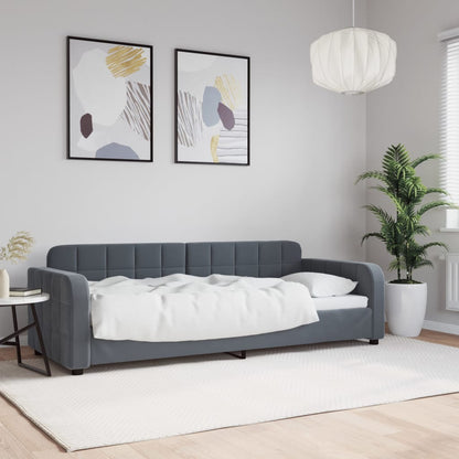Letto da Giorno Grigio Scuro 80x200 cm in Velluto - homemem39