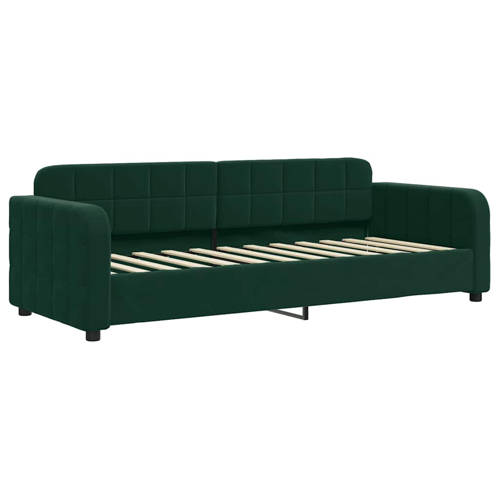Letto da Giorno Verde Scuro 80x200 cm in Velluto