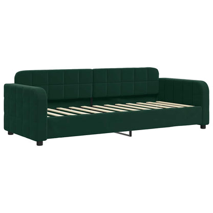 Letto da Giorno Verde Scuro 80x200 cm in Velluto