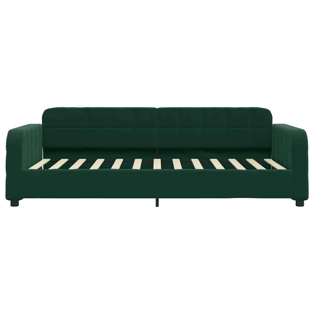 Letto da Giorno Verde Scuro 80x200 cm in Velluto