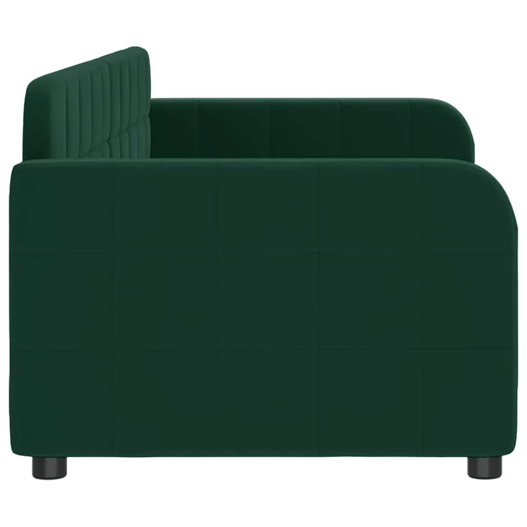 Letto da Giorno Verde Scuro 80x200 cm in Velluto