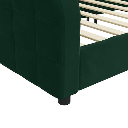 Letto da Giorno Verde Scuro 80x200 cm in Velluto
