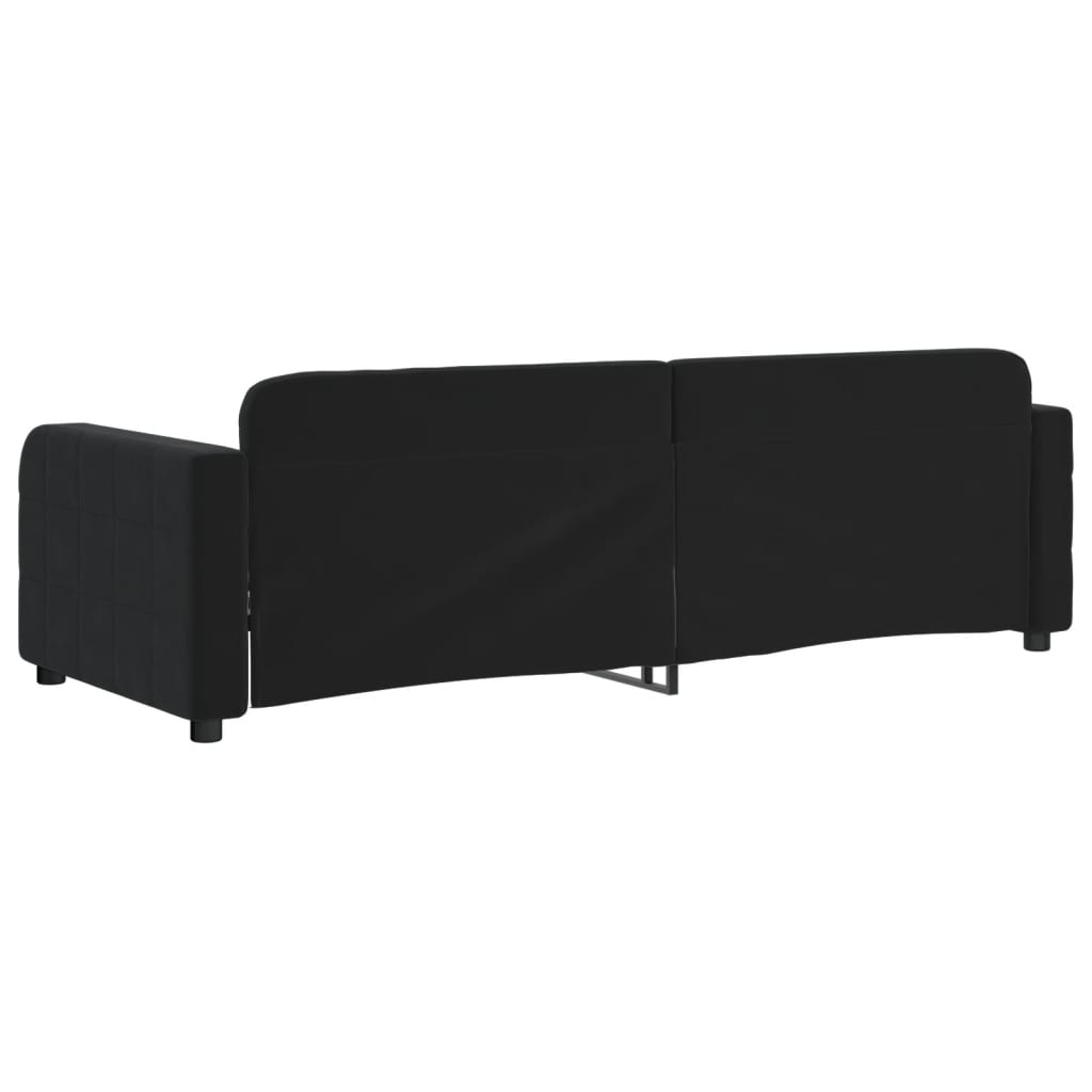 Letto da Giorno Nero 80x200 cm in Velluto | homemem39