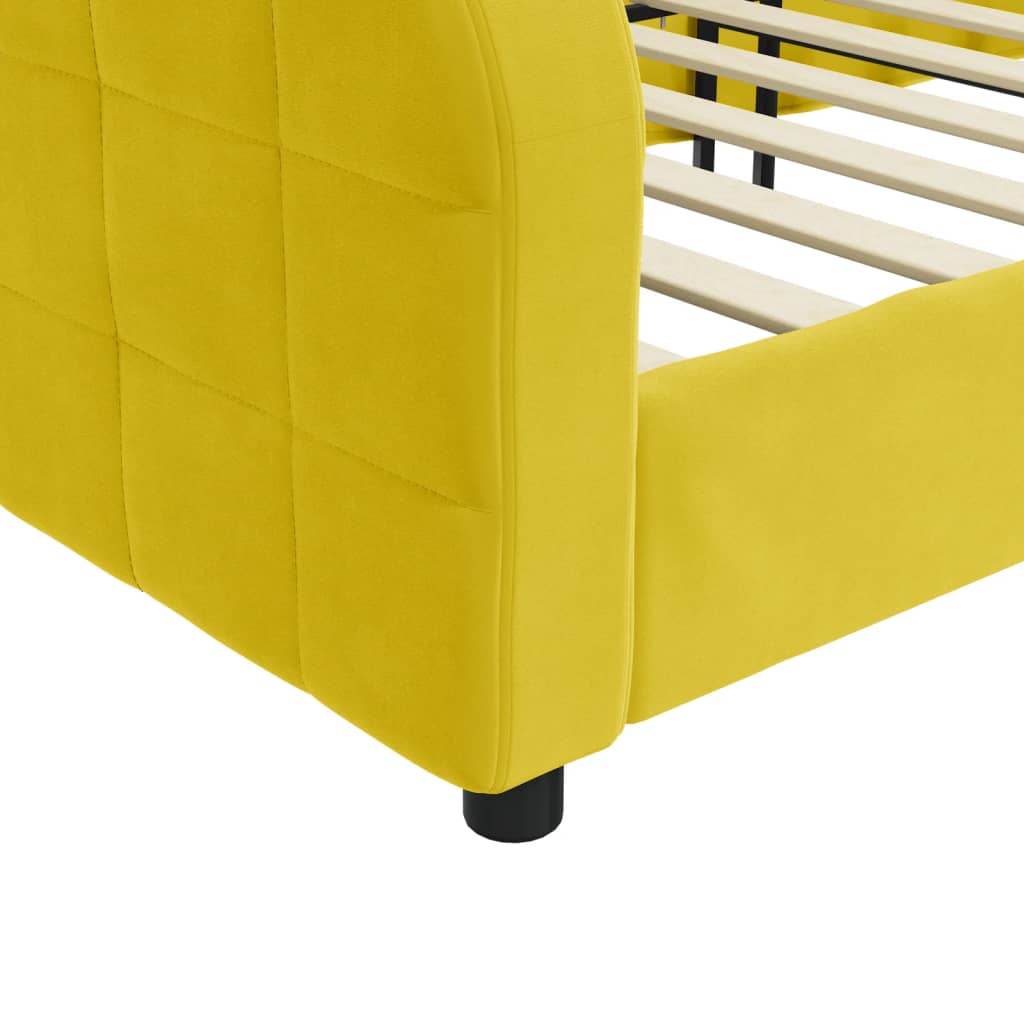 Letto da Giorno Giallo 80x200 cm in Velluto - homemem39