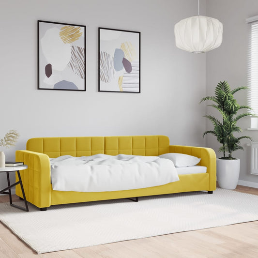 Letto da Giorno Giallo 80x200 cm in Velluto - homemem39
