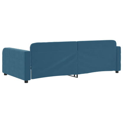 Letto da Giorno Blu 90x200 cm in Velluto - homemem39