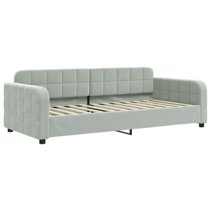 Letto da Giorno Grigio Chiaro 90x200 cm in Velluto | homemem39