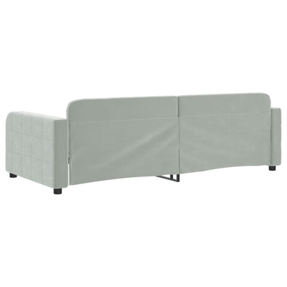 Letto da Giorno Grigio Chiaro 90x200 cm in Velluto | homemem39