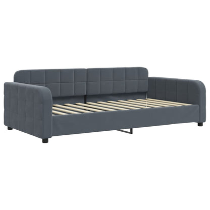 Letto da Giorno Grigio Scuro 90x200 cm in Velluto - homemem39
