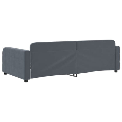 Letto da Giorno Grigio Scuro 90x200 cm in Velluto - homemem39