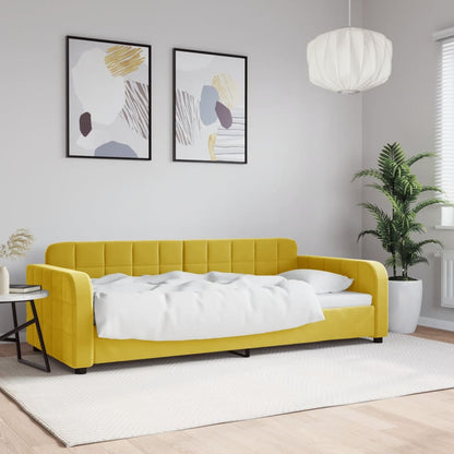 Letto da Giorno Giallo 90x200 cm in Velluto - homemem39