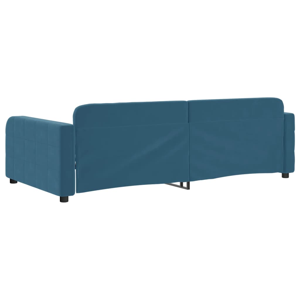 Letto da Giorno Blu 100x200 cm in Velluto - homemem39