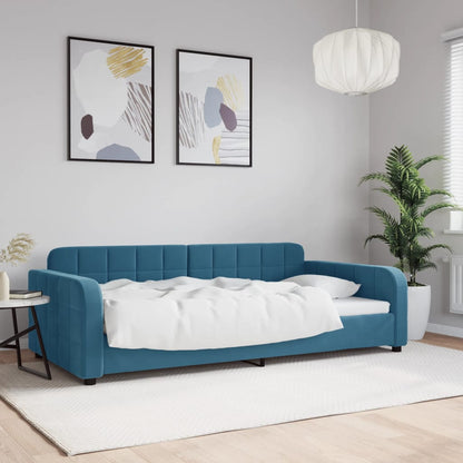 Letto da Giorno Blu 100x200 cm in Velluto - homemem39