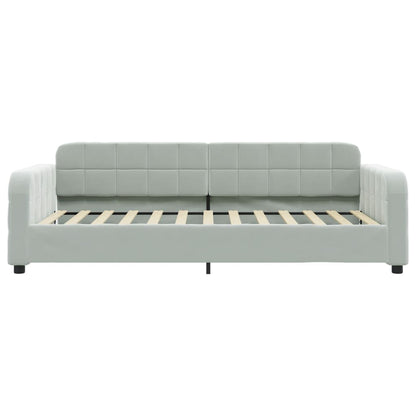 Letto da Giorno Grigio Chiaro 100x200 cm in Velluto - homemem39