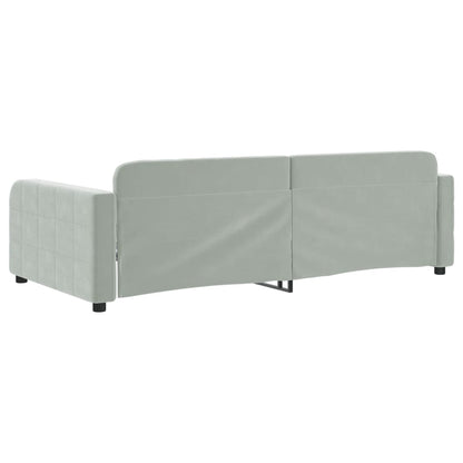 Letto da Giorno Grigio Chiaro 100x200 cm in Velluto - homemem39