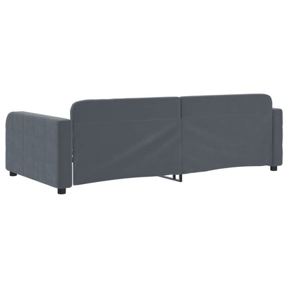 Letto da Giorno Grigio Scuro 100x200 cm in Velluto - homemem39