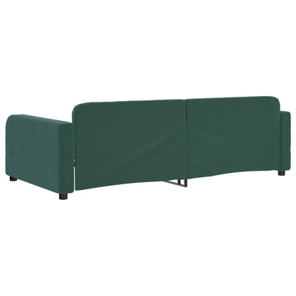 Letto da Giorno Verde Scuro 100x200 cm in Velluto - homemem39