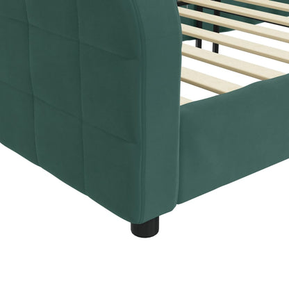 Letto da Giorno Verde Scuro 100x200 cm in Velluto - homemem39