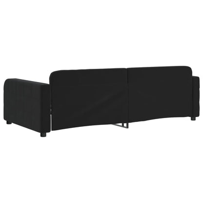 Letto da Giorno Nero 100x200 cm in Velluto - homemem39