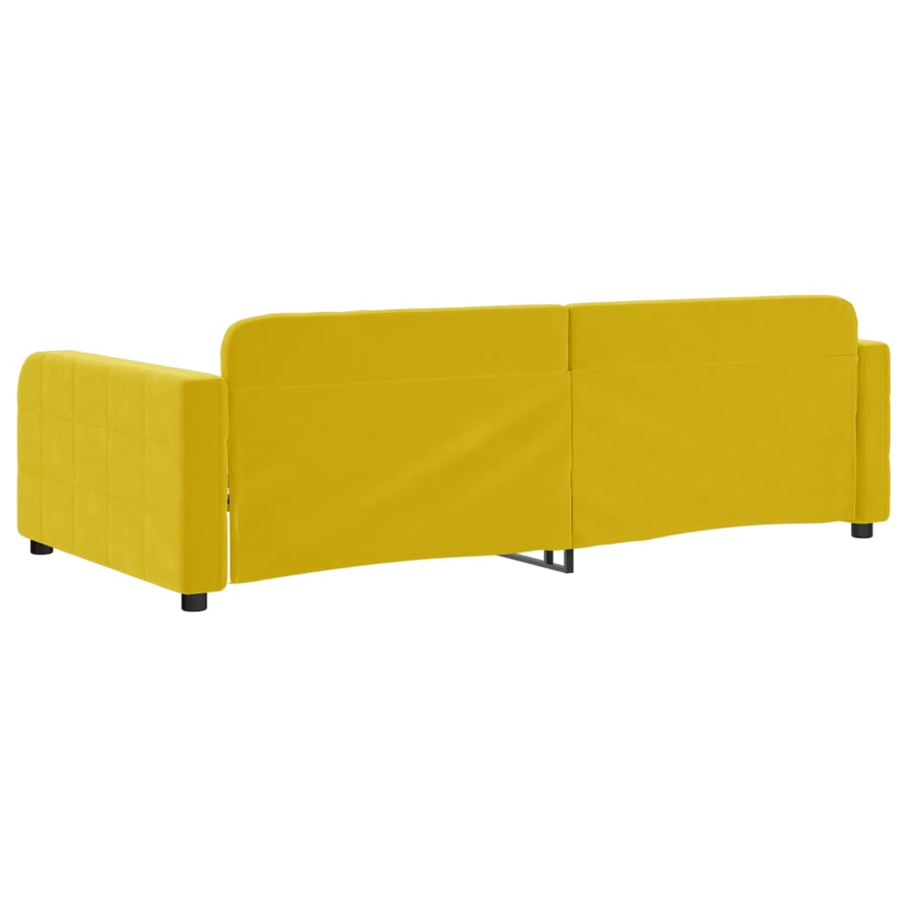 Letto da Giorno Giallo 100x200 cm in Velluto - homemem39