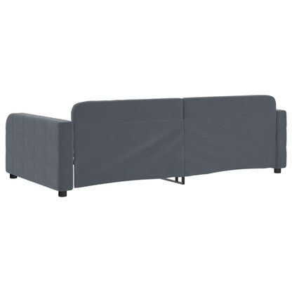 Letto da Giorno Grigio Scuro 90x190 cm in Velluto - homemem39