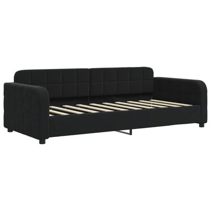 Letto da Giorno Nero 90x190 cm in Velluto | homemem39